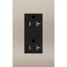 Lutron LTR-F20-TR-BN - DUPLEX 20A TR RECEPTACLE BN FP