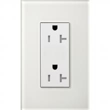 Lutron LTR-F20-TR-CWH - DUPLEX 20A TR RECEPTACLE CWH FP