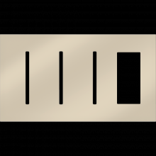 Lutron LWT-GGGT-BN - NW AR WP 3 GFK T, 1 ACC PLDM OPNG IN BN