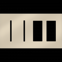 Lutron LWT-GGTT-BN - NW AR WP 2 GFK T, 2 ACC PLDM OPNG IN BN