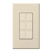 Lutron NT-6PF-LA - SIX PORT FRAME W/BLANKS NT LIGHT ALMOND
