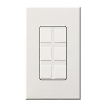 Lutron NT-6PF-WH - SIX PORT FRAME W/BLANKS NT WHITE