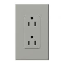 Lutron NTR-15-GR - NOVA T RECEPTACLE GRAY