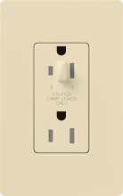 Lutron NTR-15-HDTR-BE - NOVAT 15 A TMPR RESIST HALF DIM RECPT BE