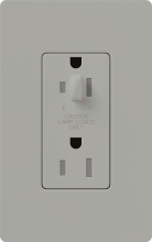 Lutron NTR-15-HDTR-GR - NOVAT 15 A TMPR RESIST HALF DIM RECPT GR