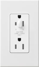 Lutron NTR-15-HDTR-WH - NOVAT 15 A TMPR RESIST HALF DIM RECPT WH