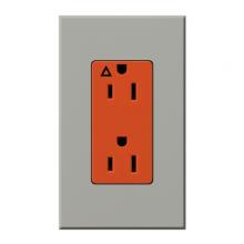 Lutron NTR-15-IG-OR-GR - 15A NOVA T ISLTD GRND RCPTCL ORNG FCE GR