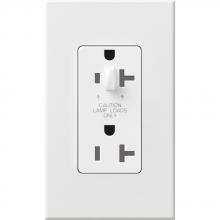 Lutron NTR-20-HDTR-WH - NOVAT 20 A TMPR RESIST HALF DIM RECPT WH