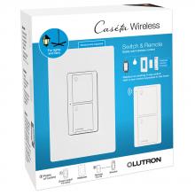 Lutron P-PKG1WS-WH-C - CASETA SMART SWITCH AND REMOTE CANADA