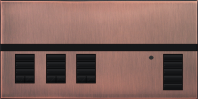 Lutron QSGFP-3QZ - QSG METAL2 COVER 3 SHADE QZ