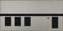 Lutron QSGFP-3SN - QSG METAL2 COVER 3 SHADE SN