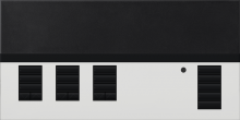 Lutron QSGFP-3TBC - QSG METAL1 COVER 3 SHADE BC/TRNSLCNT