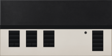 Lutron QSGFP-3TBN - QSG METAL2 COVER 3 SHADE BN/TRNSLCNT