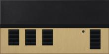 Lutron QSGFP-3TBRA - QSG METAL1 COVER 3 SHADE BRA/TRNSLCNT