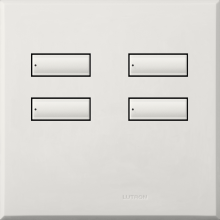 Lutron QSWE-4BN-AW - QSWE-WALLSTN 4B N/INS AW