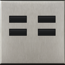 Lutron QSWE-4BN-SN - QSWE-WALLSTN 4B N/INS SN