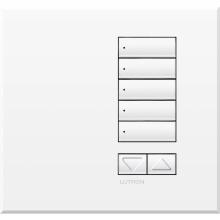 Lutron QSWE-5BRLN-AW - QSWE-WALLSTN 5BRL N/INS AW