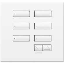 Lutron QSWE-6BRLN-AW - QSWE-WALLSTN 6BRL N/INS AW