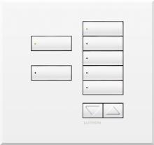 Lutron QSWE-7BRLN-SN - QSWE-WALLSTN 7BRL N/INS SN