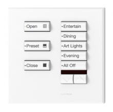 Lutron QSWE-8BRLIRN-AW - QSWE-WALLSTN 8BRLIR N/INS AW