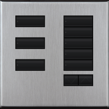 Lutron QSWE-8BRLN-SC - QSWE-WALLSTN 8BRL N/INS SATIN CHROME