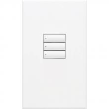 Lutron QSWS2-3BN-WH - QSWS2 WALLSTN 3B N/INS WH