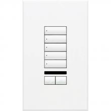 Lutron QSWS2-5BRLIRN-WH - QSWS2 WALLSTN 5BRLIR N/INS WH