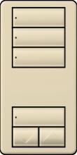 Lutron RRD-W3S-AL - RA2 3S WALL KEYPAD ALMOND
