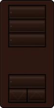 Lutron RRD-W3S-BR - RA2 3S WALL KEYPAD BROWN