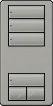 Lutron RRD-W3S-GR - RA2 3S WALL KEYPAD GRAY
