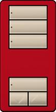 Lutron RRD-W3S-HT - RA2 3S WALL KEYPAD HOT