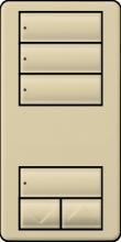 Lutron RRD-W3S-IV - RA2 3S WALL KEYPAD IVORY