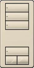 Lutron RRD-W3S-LA - RA2 3S WALL KEYPAD LIGHT ALMOND