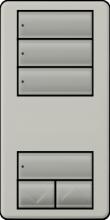 Lutron RRD-W3S-PD - RA2 3S WALL KEYPAD PALLADIUM