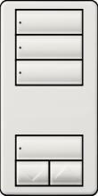 Lutron RRD-W3S-SW - RA2 3S WALL KEYPAD SNOW