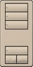 Lutron RRD-W3S-TP - RA2 3S WALL KEYPAD TAUPE