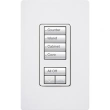 Lutron RRD-W4S-WH - RA2 4S WALL KEYPAD WHITE