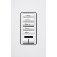 Lutron RRD-W5BRLIR-WH - RADIORA2 5BRLIR WALL KEYPAD WHITE