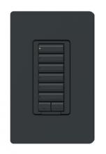 Lutron RRD-W6BRL-BL - RADIORA2 6BRL WALL KEYPAD BLACK