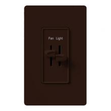 Lutron S2-LFSQ-BR-CSA - SKYLARK DUAL LGT/QUIET FAN BR CSA
