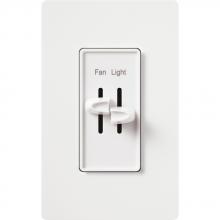 Lutron S2-LFSQH-WH-CSA - SKYLARK DUAL QUIET LT/FAN CSA
