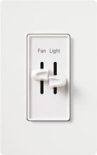 Lutron S2-LFSQH-WH - SKYLARK DUAL LGT/QUIET FAN WH CLAMSHELL