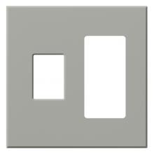 Lutron VWP-2CR-GR - VAREO WALLPLATE 2GNG CONT/RCPT GRAY