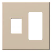 Lutron VWP-2CR-TP - VAREO WALLPLATE 2GNG CONT/RCPT TAUPE