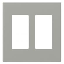 Lutron VWP-2R-GR - VAREO WALLPLATE 2GNG RECEPT GR