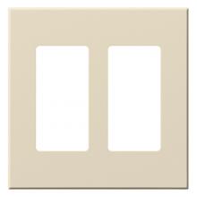 Lutron VWP-2R-LA - VAREO WALLPLATE 2GNG RECEPT LIGHT ALMOND
