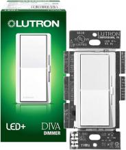 Lutron DVCL-153P-WH - DIVA CFL/LED BOXED WHITE
